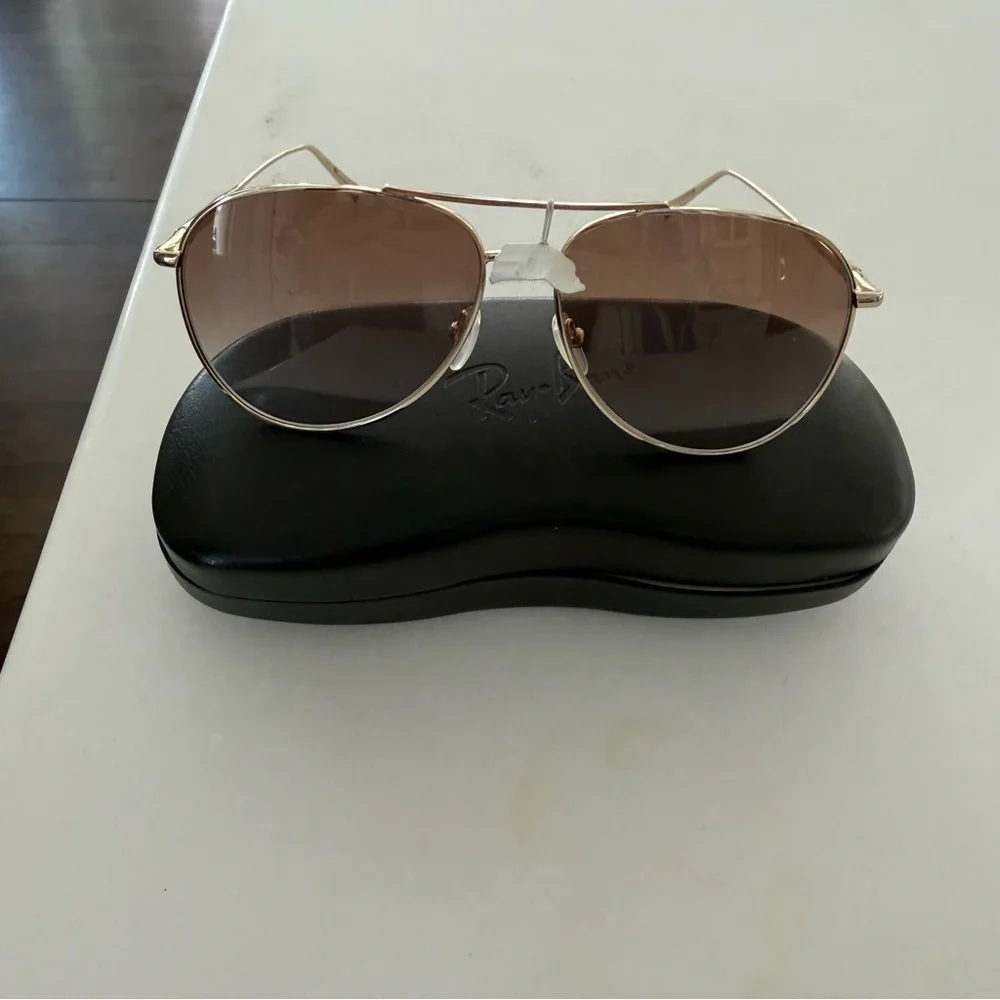 Longchamp Women's Aviator 59 mm Gold Frame Brown Gradient Lenses LO139S NIB